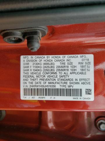 2HKRW1H59JH516356 - 2018 HONDA CR-V EX ORANGE photo 14