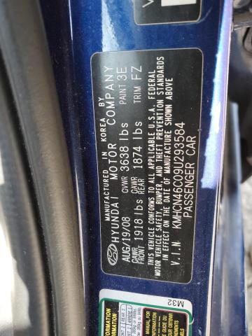 KMHCN46C09U293584 - 2009 HYUNDAI ACCENT GLS BLUE photo 12