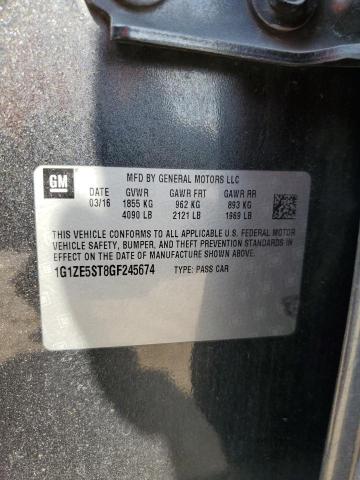 1G1ZE5ST8GF245674 - 2016 CHEVROLET MALIBU LT CHARCOAL photo 12