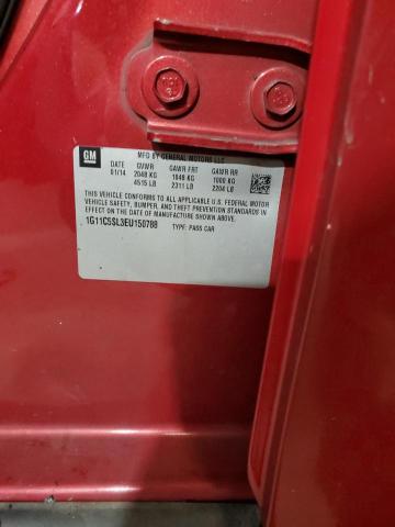 1G11C5SL3EU150788 - 2014 CHEVROLET MALIBU 1LT MAROON photo 12