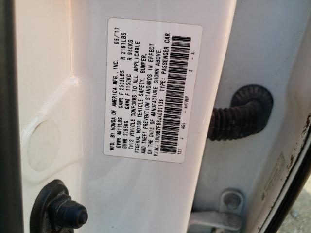 19UUB2F66JA001136 - 2018 ACURA TLX TECH+A WHITE photo 13