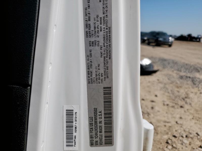 1C4HJXDG8MW693502 - 2021 JEEP WRANGLER U SPORT WHITE photo 14