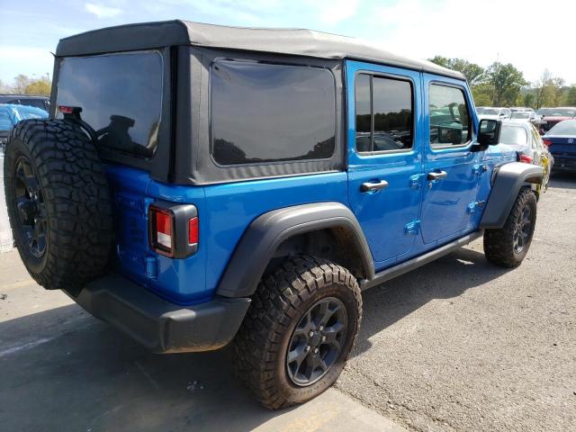 1C4HJXDM7NW273172 - 2022 JEEP WRANGLER U SPORT Կապույտ լուսանկար 3