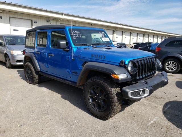 1C4HJXDM7NW273172 - 2022 JEEP WRANGLER U SPORT Կապույտ լուսանկար 4