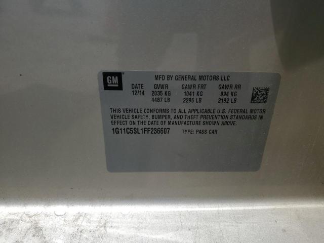 1G11C5SL1FF236607 - 2015 CHEVROLET MALIBU 1LT GOLD photo 12