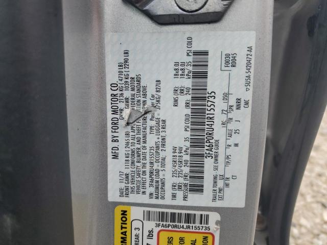 3FA6P0RU4JR155735 - 2018 FORD FUSION TITANIUM/PLATINUM HEV SILVER photo 12