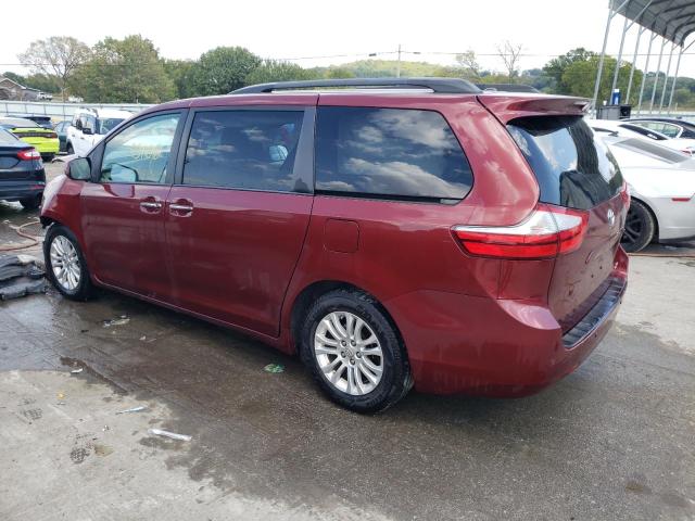 5TDYK3DC5FS652508 - 2015 TOYOTA SIENNA XLE MAROON photo 2