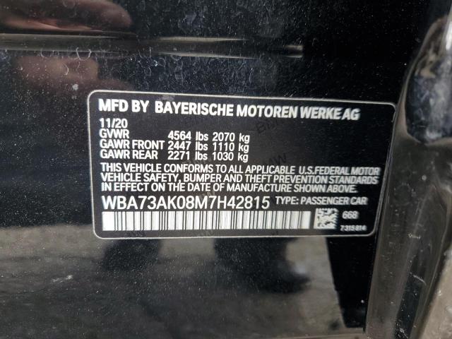 WBA73AK08M7H42815 - 2021 BMW 228XI أسود صورة 13