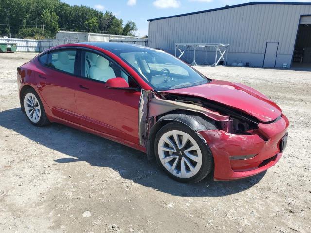 5YJ3E1EB7PF668064 - 2023 TESLA MODEL 3 RED photo 4