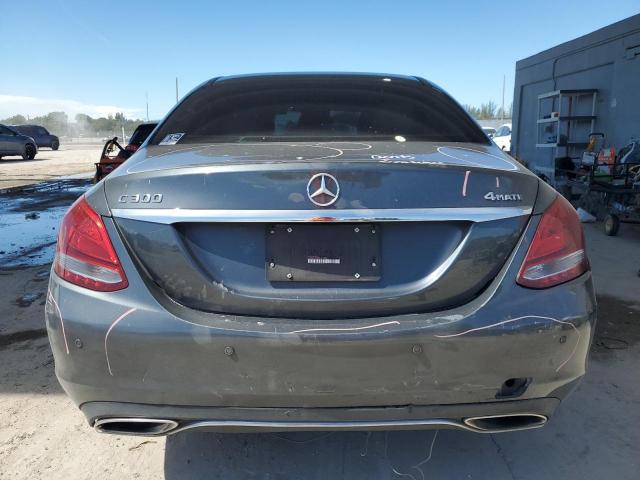55SWF4KB7FU020981 - 2015 MERCEDES-BENZ C 300 4MATIC CHARCOAL photo 6