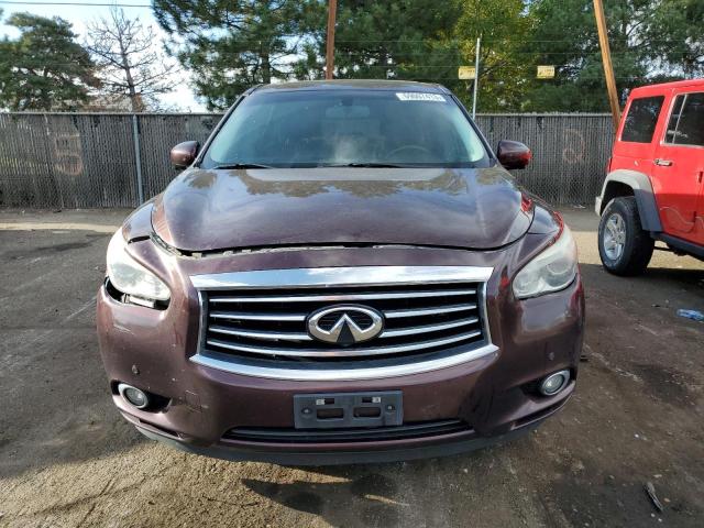 5N1AL0MNXDC302462 - 2013 INFINITI JX35 BURGUNDY photo 5