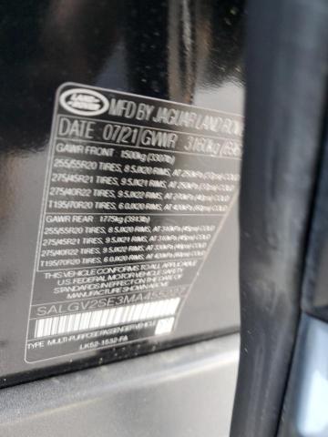 SALGV2SE3MA455227 - 2021 LAND ROVER RANGE ROVE AUTOBIOGRAPHY BLACK photo 13