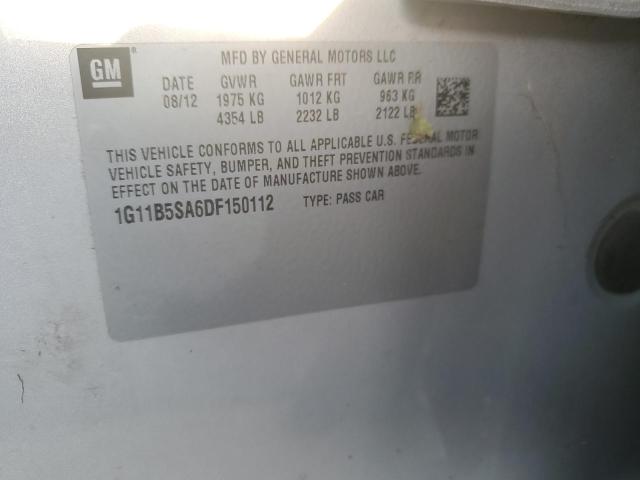 1G11B5SA6DF150112 - 2013 CHEVROLET MALIBU LS فضي صورة 13