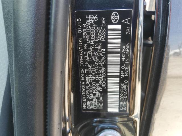 JTDKDTB38F1578114 - 2015 TOYOTA PRIUS C BLACK photo 13