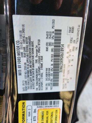 3LN6L2JK9GR618954 - 2016 LINCOLN MKZ BLACK photo 12