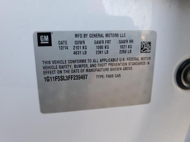 1G11F5SL3FF239497 - 2015 CHEVROLET MALIBU LTZ თეთრი ფოტო 13