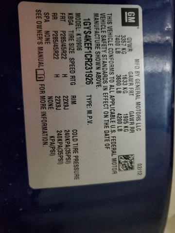 1GYS4KEF1CR231926 - 2012 CADILLAC ESCALADE ESV PLATINUM ლურჯი ფოტო 13