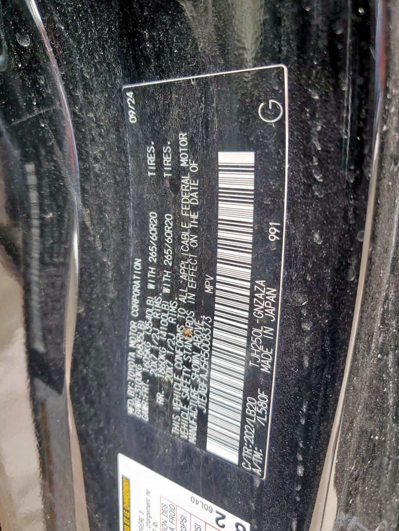 JTEABFAJ5R5008373 - 2024 TOYOTA LAND CRUIS BASE BLACK photo 12