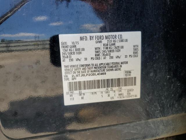 2LMTJ6LP2GBL43469 - 2016 LINCOLN MKX RESERVE Qara foto 14