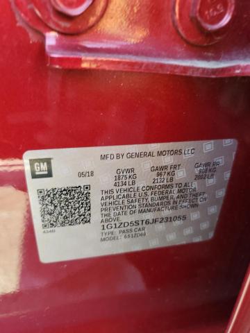 1G1ZD5ST6JF231055 - 2018 CHEVROLET MALIBU LT წითელი ფოტო 13