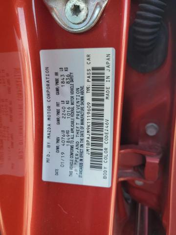 JM1BPAJM9K1119609 - 2019 MAZDA 3 Rouge photo 12
