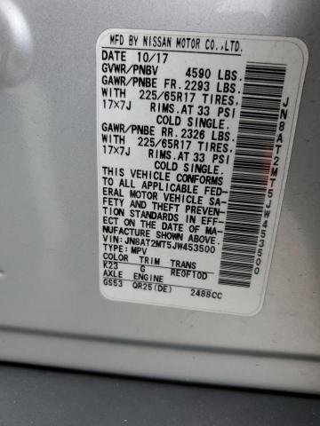 JN8AT2MT5JW453500 - 2018 NISSAN ROGUE S 银色 照片 13