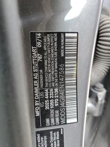 WDDSJ4GB4EN147586 - 2014 MERCEDES-BENZ CLA 250 4MATIC CHARCOAL photo 12