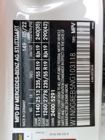 W1N0G8EB5NG103118 - 2022 MERCEDES-BENZ GLC 300 4MATIC WHITE photo 13