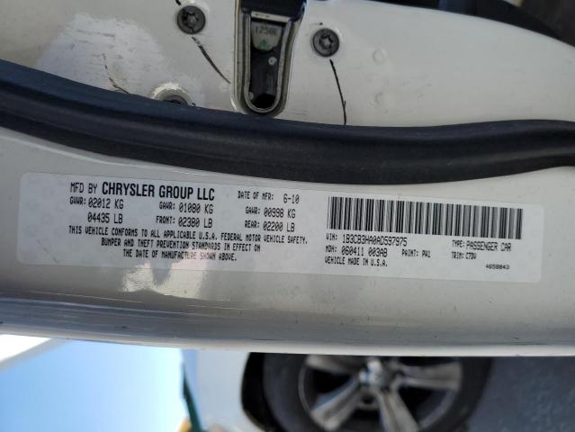 1B3CB3HA0AD597975 - 2010 DODGE CALIBER MAINSTREET WHITE photo 12