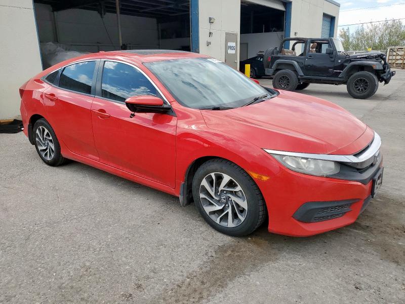 2HGFC2F75HH518826 - 2017 HONDA CIVIC EX RED photo 4