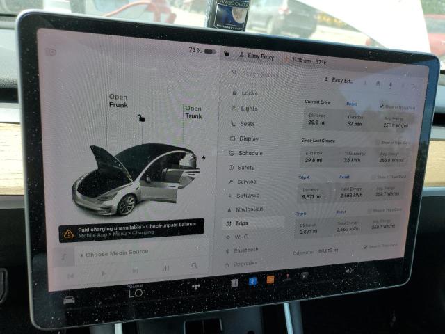 5YJ3E1EA2KF466510 - 2019 TESLA MODEL 3 WHITE photo 9