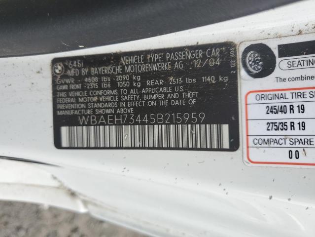 WBAEH73445B215959 - 2005 BMW 645 CI AUTOMATIC 白色 照片 13