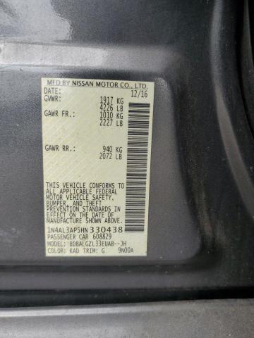 1N4AL3AP5HN330438 - 2017 NISSAN ALTIMA 2.5 GRAY photo 12
