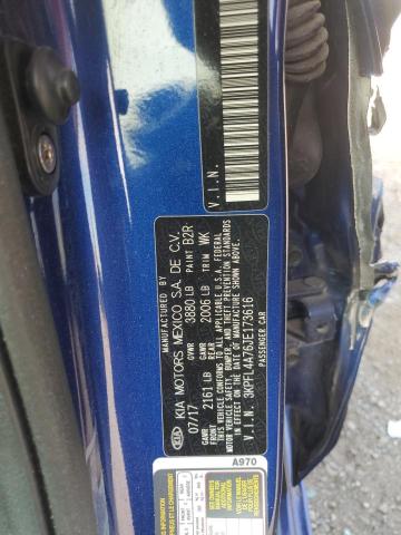 3KPFL4A76JE173616 - 2018 KIA FORTE LX BLUE photo 13