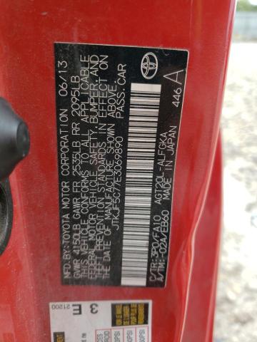 JTKJF5C77E3069890 - 2014 TOYOTA SCION TC 红色 照片 12