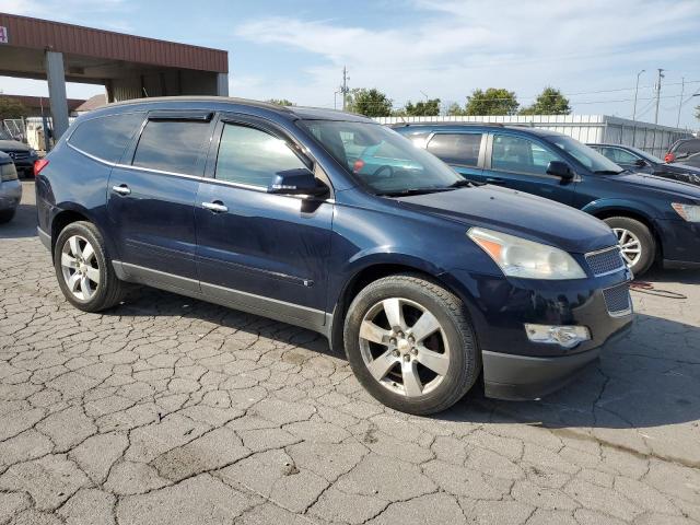 1GNLVHED3AS123457 - 2010 CHEVROLET TRAVERSE LTZ BLUE photo 4