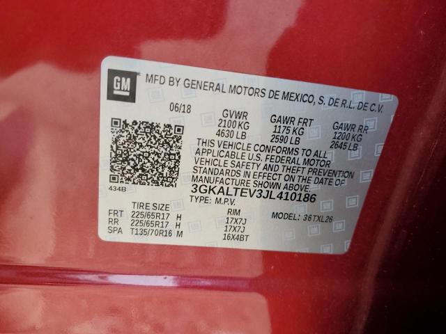 3GKALTEV3JL410186 - 2018 GMC TERRAIN SLE 红色 照片 13