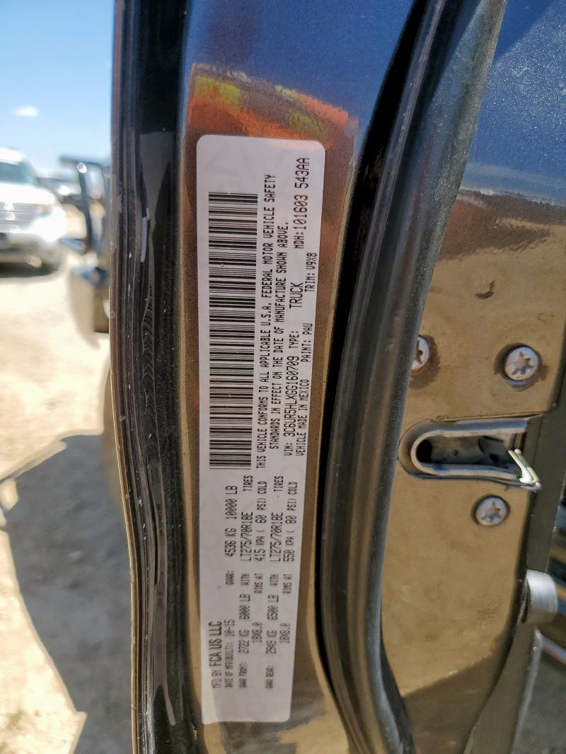 3C6UR5HLXGG160709 - 2016 RAM 2500 ST GRAY photo 12