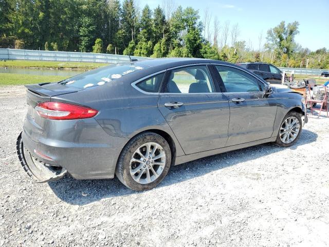 3FA6P0SU7KR192483 - 2019 FORD FUSION TITANIUM GRAY photo 3