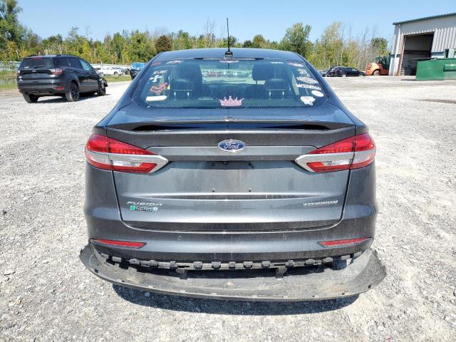 3FA6P0SU7KR192483 - 2019 FORD FUSION TITANIUM GRAY photo 6