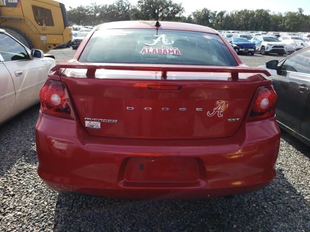 1C3CDZCB0EN236617 - 2014 DODGE AVENGER SXT RED photo 6