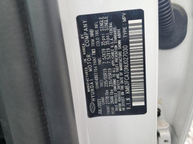 KM8JFCA10NU027030 - 2022 HYUNDAI TUCSON SEL CONVENIENCE WHITE photo 13