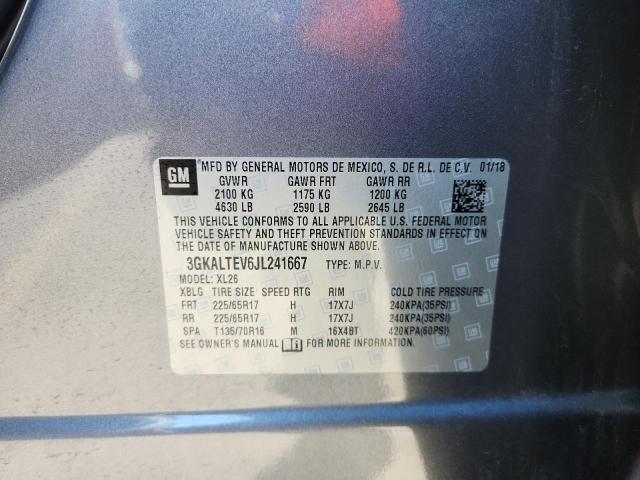 3GKALTEV6JL241667 - 2018 GMC TERRAIN SLE GRAY photo 13