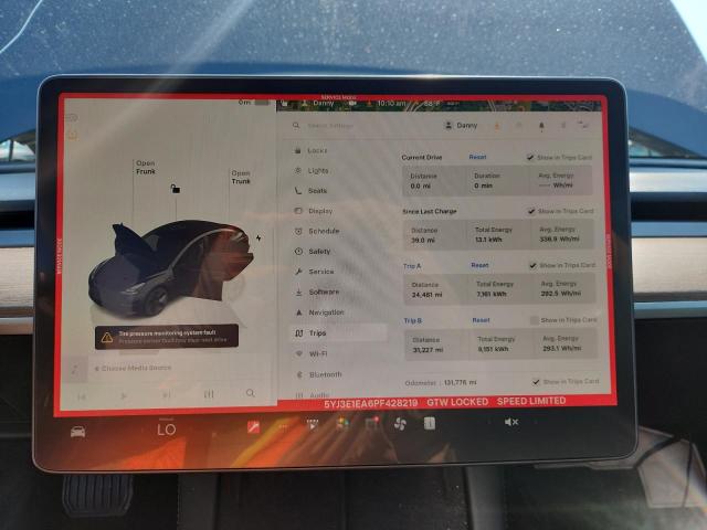 5YJ3E1EA6PF428219 - 2023 TESLA MODEL 3 Մոխրագույն լուսանկար 9