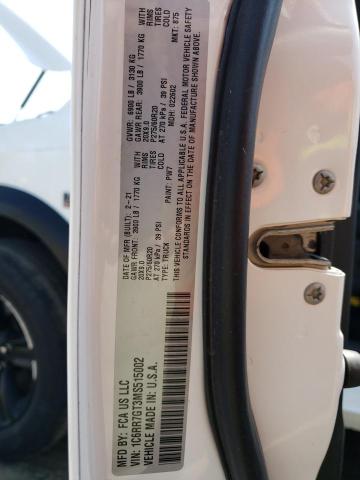 1C6RR7GT3MS515002 - 2021 RAM 1500 CLASS SLT თეთრი ფოტო 12