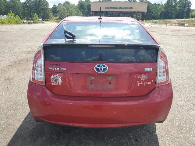 JTDKN3DU8F1906389 - 2015 TOYOTA PRIUS RED photo 6