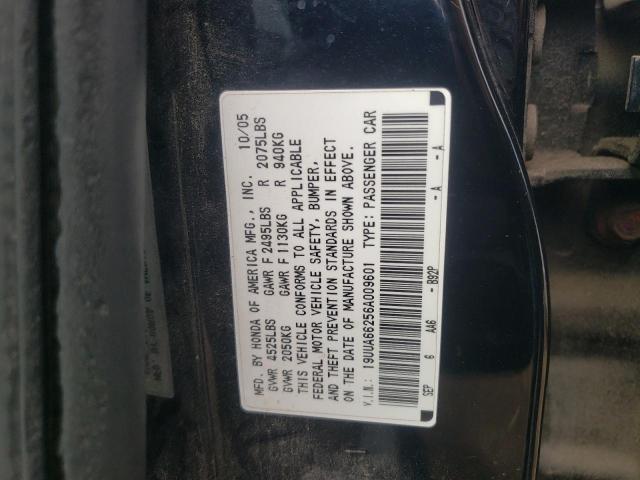 19UUA66256A009601 - 2006 ACURA 3.2TL BLACK photo 12