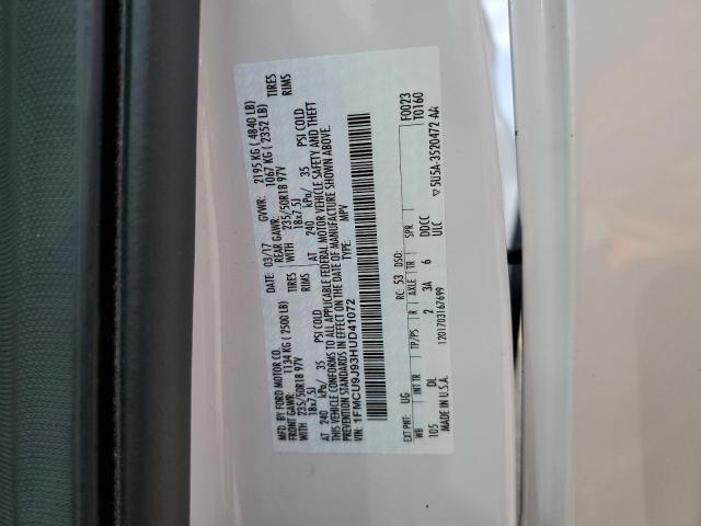 1FMCU9J93HUD41072 - 2017 FORD ESCAPE TITANIUM 白色 照片 13