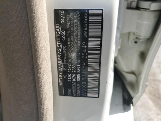 WDDGF8BB4AR125449 - 2010 MERCEDES-BENZ C 300 4MATIC WHITE photo 12