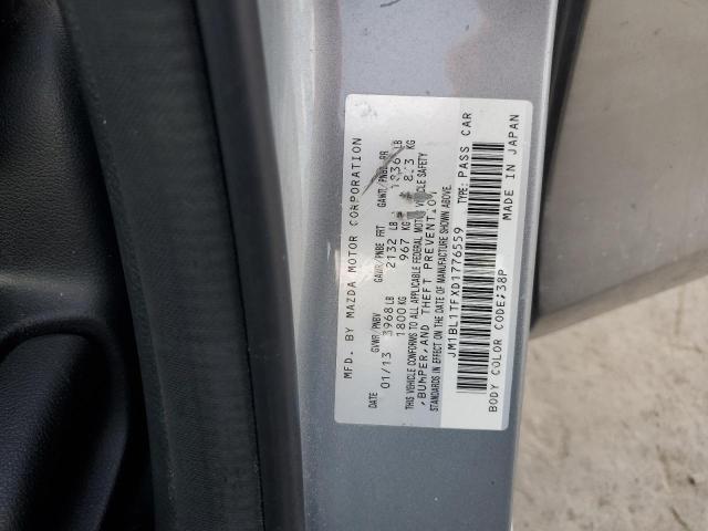 JM1BL1TFXD1776559 - 2013 MAZDA 3 I 银色 照片 12